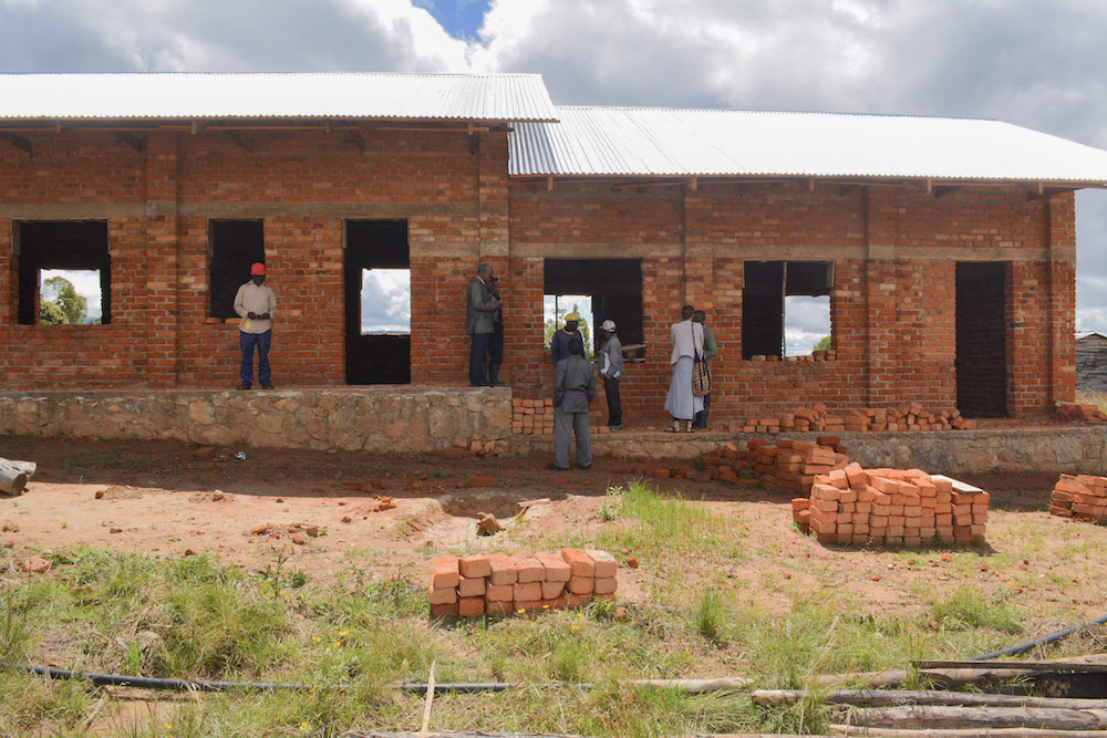 Mdandu Primary School being built